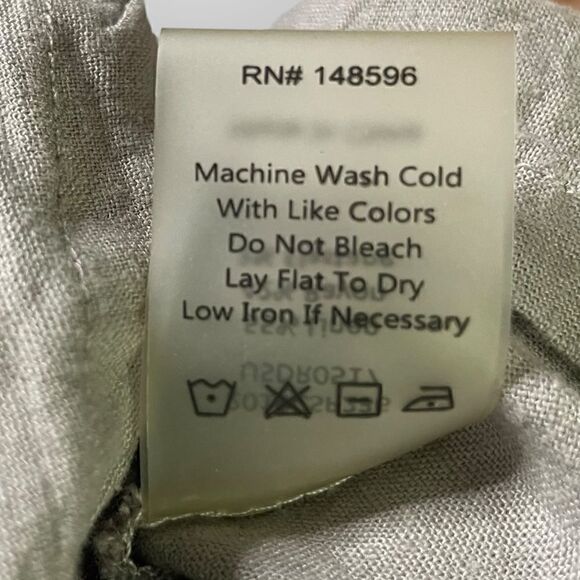 Universal Standard Stretch Linen High Low Dress Gray Short Sleeve - Picture 6 of 11